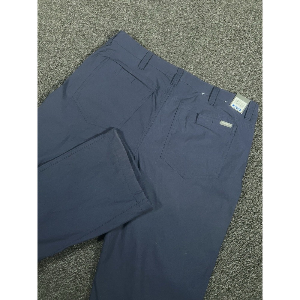 New Eddie Bauer Fleece Lined Tech Pants Men's 36x32 Navy Blue Outdoors Gorpcore
